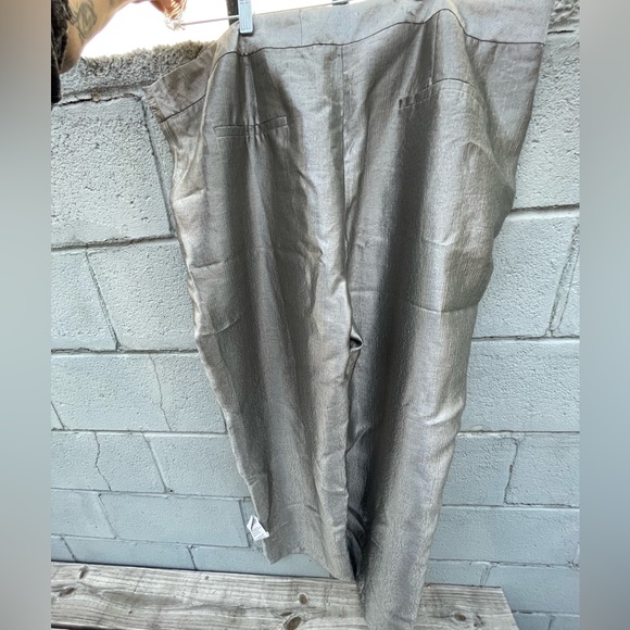 ASOS Curve Silver Wide Leg Pants - Picture 3 of 4